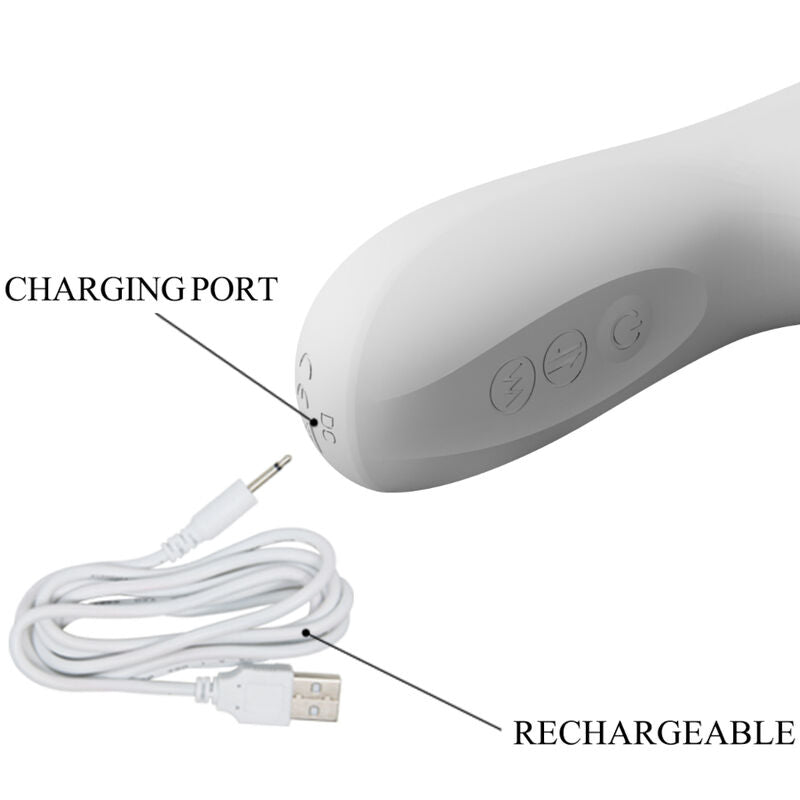 PRETTY LOVE - REESE VIBRATOR WITH SILVER ROTATION - NOCTURNA DESIRES