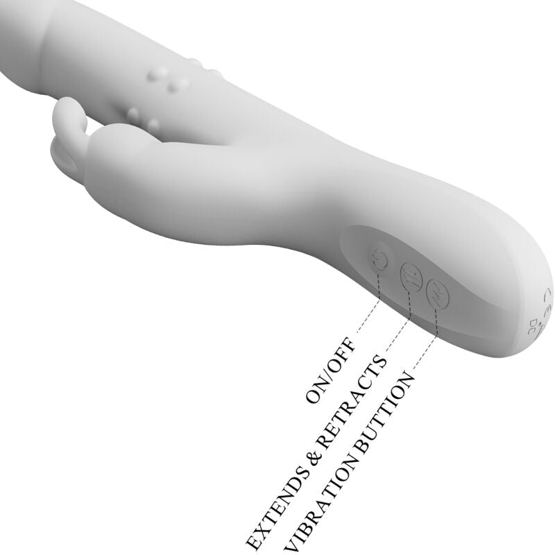 PRETTY LOVE - REESE VIBRATOR WITH SILVER ROTATION - NOCTURNA DESIRES