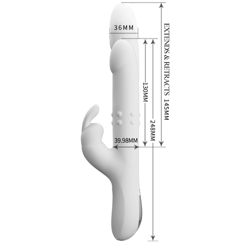 PRETTY LOVE - REESE VIBRATOR WITH SILVER ROTATION - NOCTURNA DESIRES