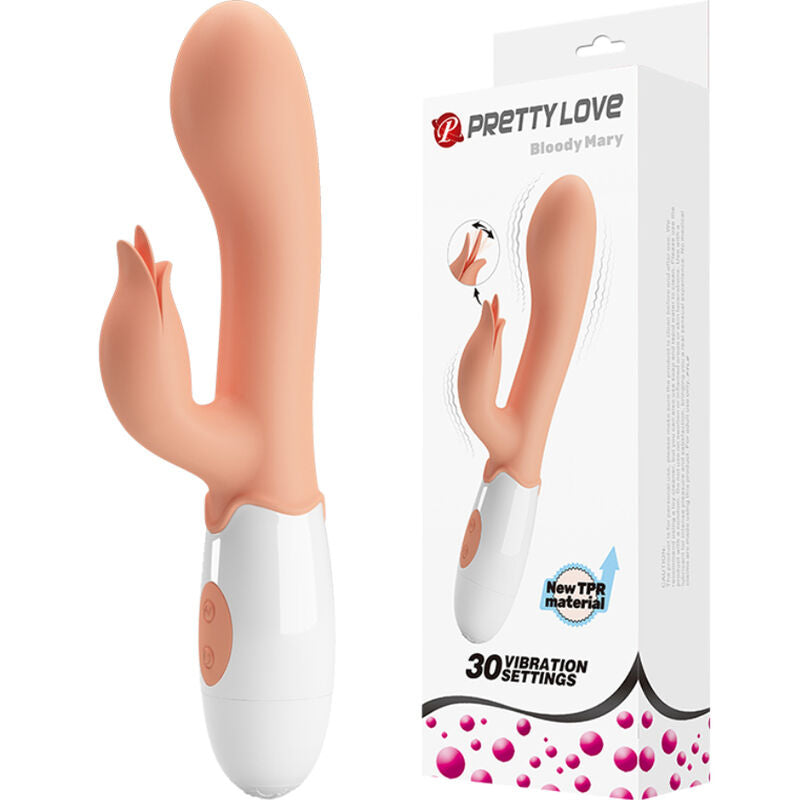 PRETTY LOVE - BLOODY MARY VIBRATOR WITH STIMULATOR - NOCTURNA DESIRES
