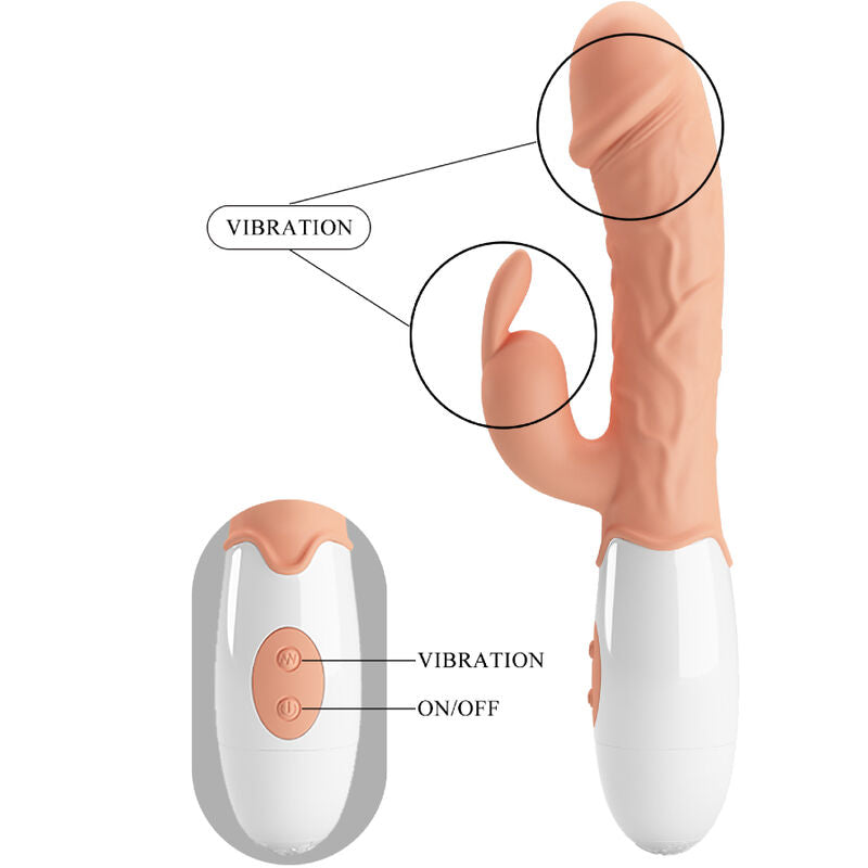 PRETTY LOVE - EASTER BUNNY VIBRATOR WITH STIMULATOR - NOCTURNA DESIRES