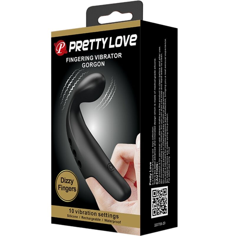 PRETTY LOVE - BLACK GORGON VIBRATOR THIMBLE - NOCTURNA DESIRES