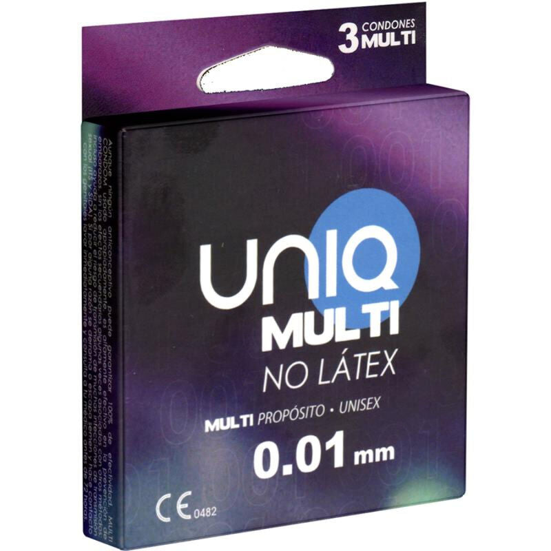 UNIQ - MULTI LATEX FREE CONDOMS 3 UNITS - NOCTURNA DESIRES