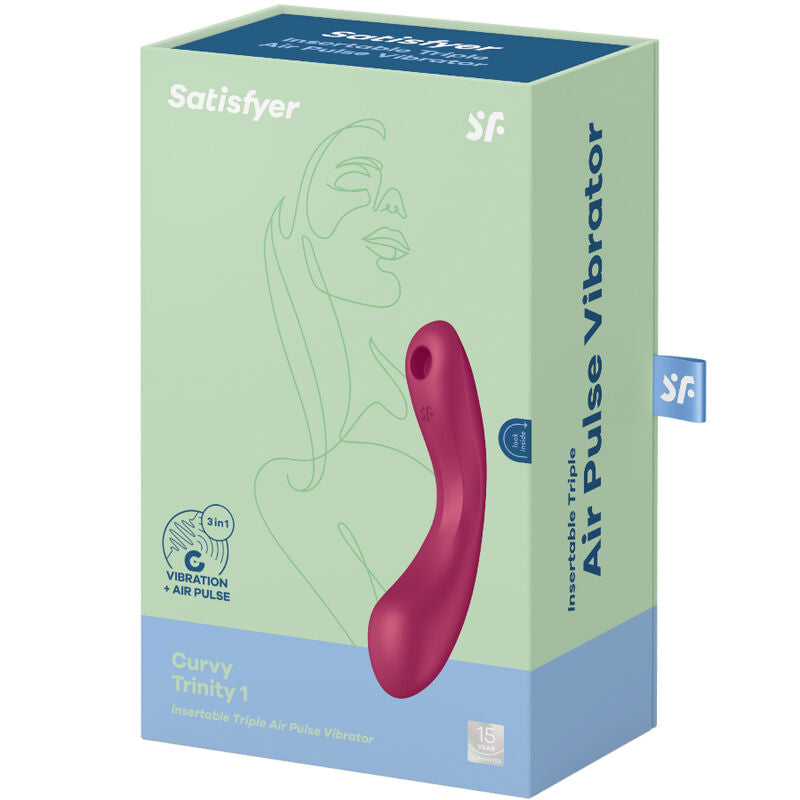 SATISFYER - CURVE TRINITY 1 AIR PULSE VIBRATION RED - NOCTURNA DESIRES