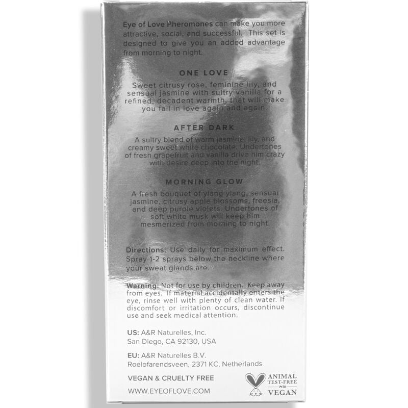 EYE OF LOVE - EOL PHR PARFUM 10 ML SET/3 - MORNING GLOW, ONE LOVE, AFTER DARK - NOCTURNA DESIRES