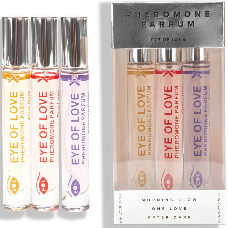 EYE OF LOVE - EOL PHR PARFUM 10 ML SET/3 - MORNING GLOW, ONE LOVE, AFTER DARK - NOCTURNA DESIRES