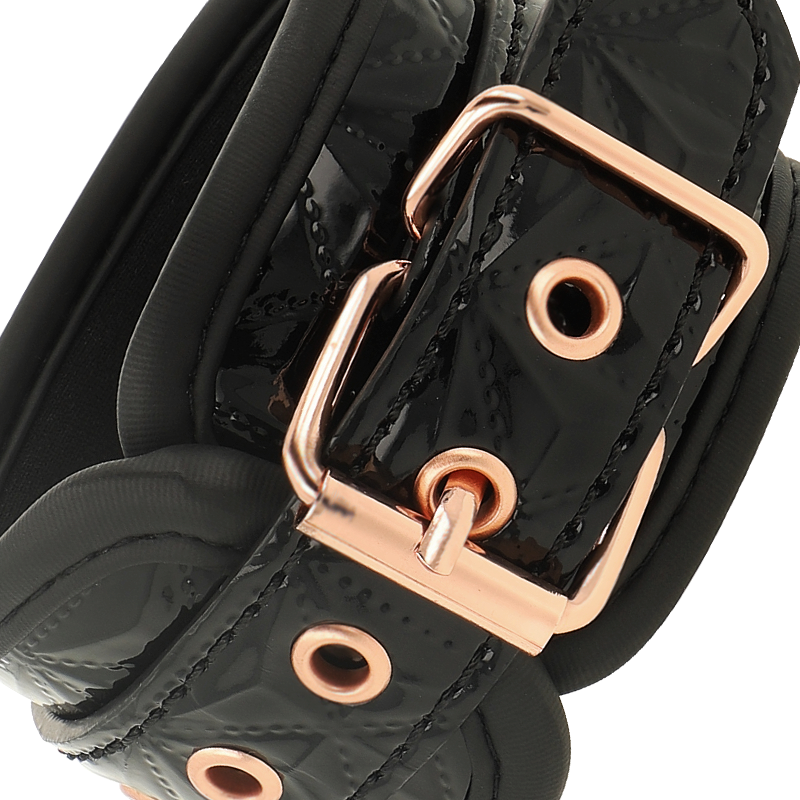 COQUETTE CHIC DESIRE - BLACK EDITION PREMIUM HANDCUFFS WITH NEOPRENE LINING - NOCTURNA DESIRES