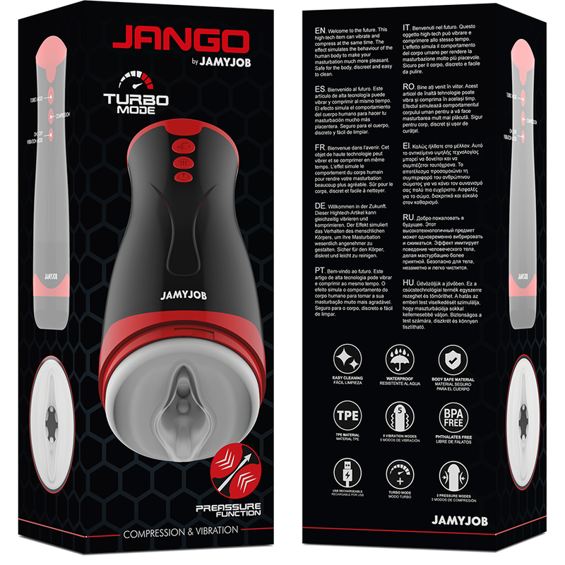 JAMYJOB - JANGO COMPRESSION AND VIBRATION MASTURBATOR - NOCTURNA DESIRES