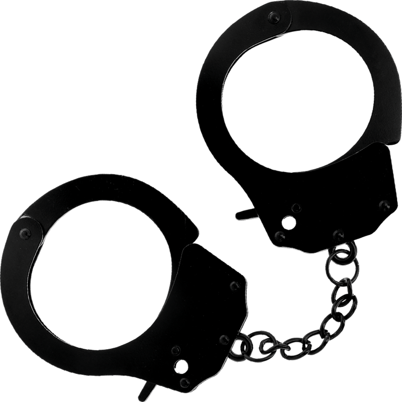 DARKNESS - METAL HANDCUFFS FOR BLACK HANDS - NOCTURNA DESIRES