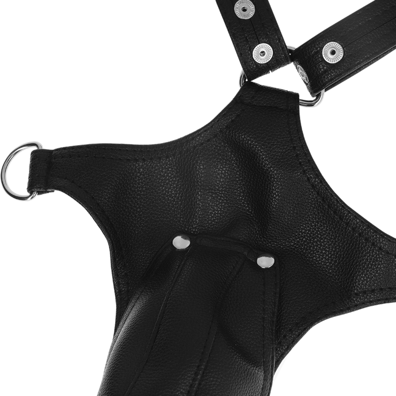 FETISH SUBMISSIVE ATTITUDE - MENS ECO-LEATHER JOCK STRAP HARNESS - NOCTURNA DESIRES