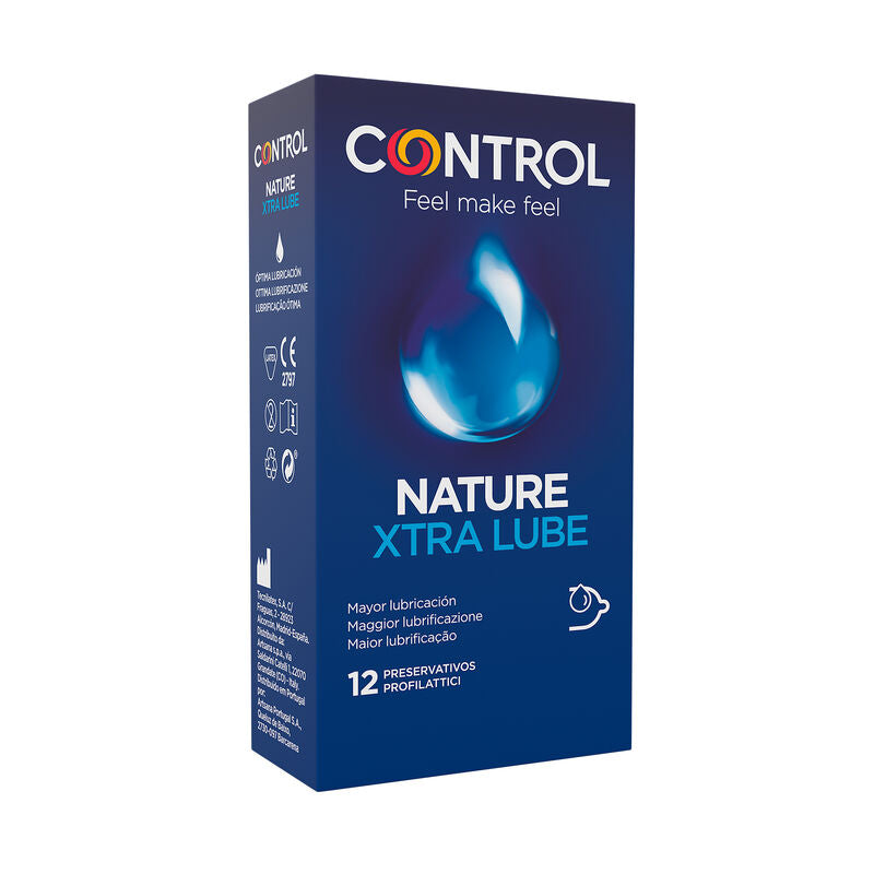 CONTROL - ADAPTA NATURE EXTRALUBE CONDOMS 12 UNITS CONTROL CONDOMS  NOCTURNA DESIRES