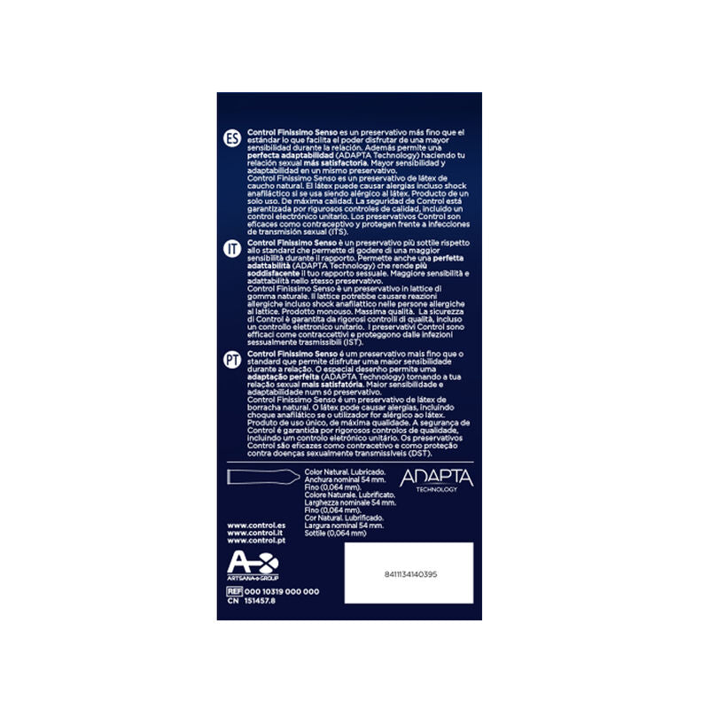 CONTROL - ADAPTA CONDOMS 24 UNITS CONTROL CONDOMS  NOCTURNA DESIRES