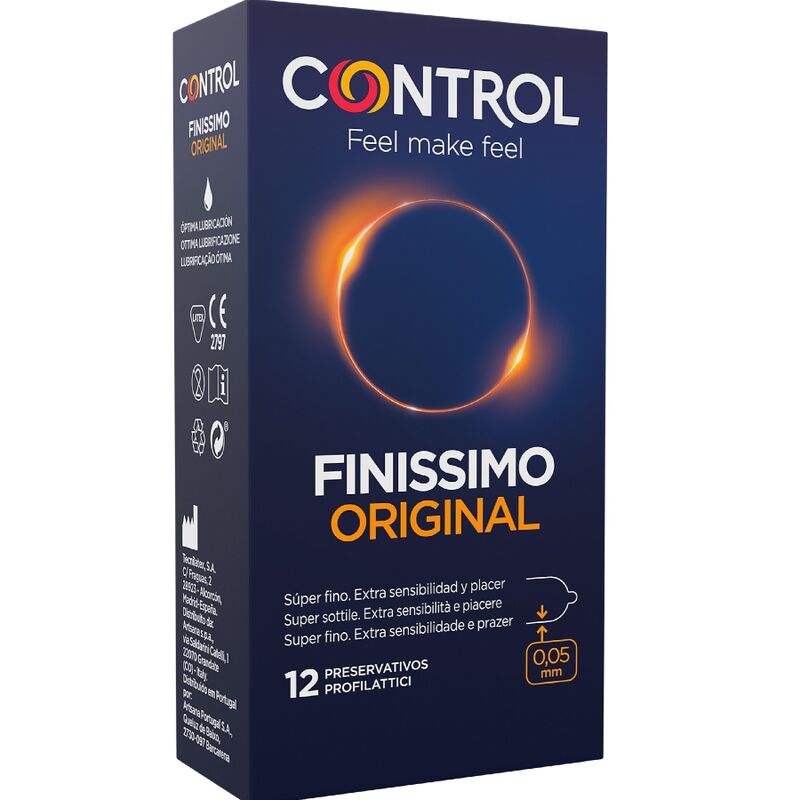 CONTROL - FINISSIMO CONDOMS 12 UNITS CONTROL CONDOMS  NOCTURNA DESIRES