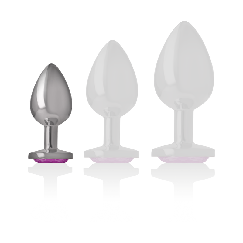 INTENSE - ALUMINUM METAL ANAL PLUG PINK HEART SIZE S - NOCTURNA DESIRES