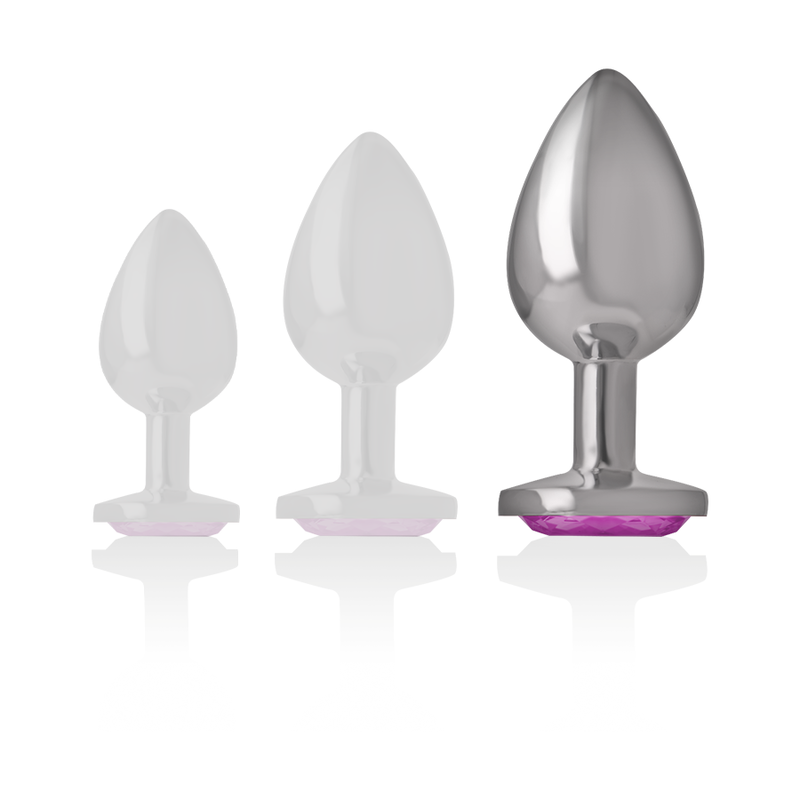 INTENSE - ALUMINUM METAL ANAL PLUG PINK HEART SIZE L - NOCTURNA DESIRES