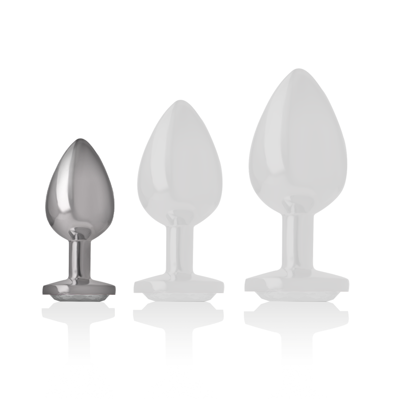 INTENSE - WHITE HEART ALUMINUM METAL ANAL PLUG SIZE S - NOCTURNA DESIRES