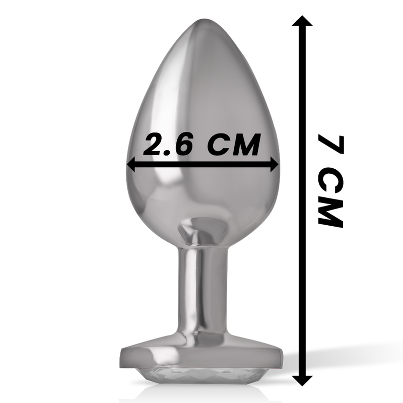 INTENSE - WHITE HEART ALUMINUM METAL ANAL PLUG SIZE S - NOCTURNA DESIRES