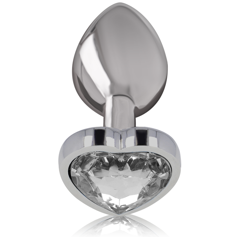 INTENSE - WHITE HEART ALUMINUM METAL ANAL PLUG SIZE S - NOCTURNA DESIRES