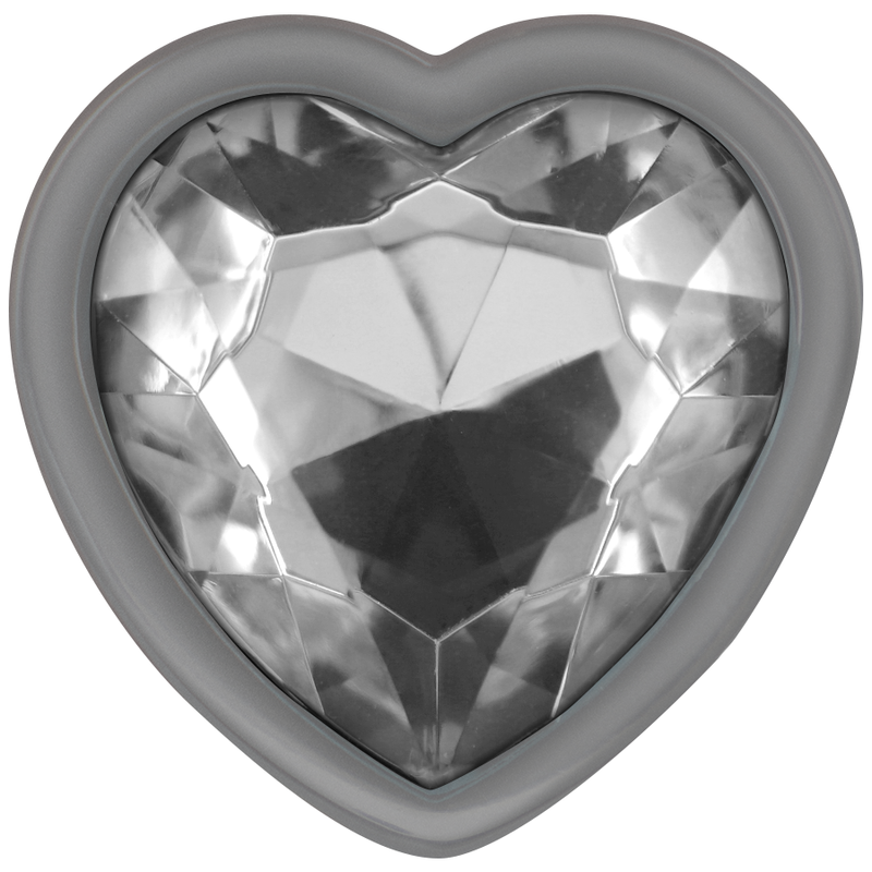 INTENSE - ANAL PLUG METAL ALUMINUM WHITE HEART SIZE L - NOCTURNA DESIRES