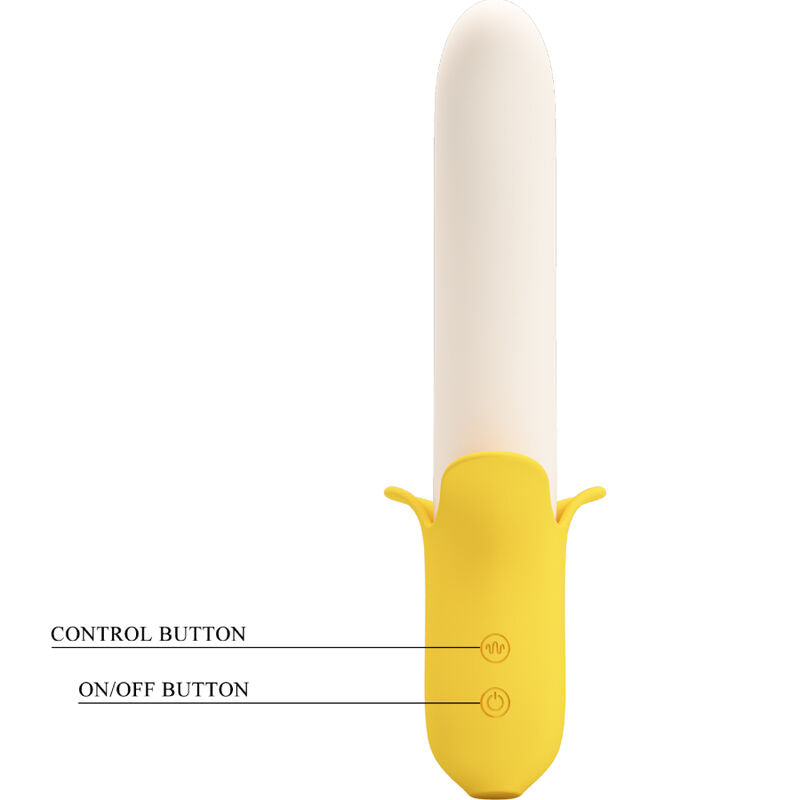 PRETTY LOVE - BANANA GEEK SUPER POWER 7 VIBRATIONS UP&DOWN SILICONE BLACK - NOCTURNA DESIRES