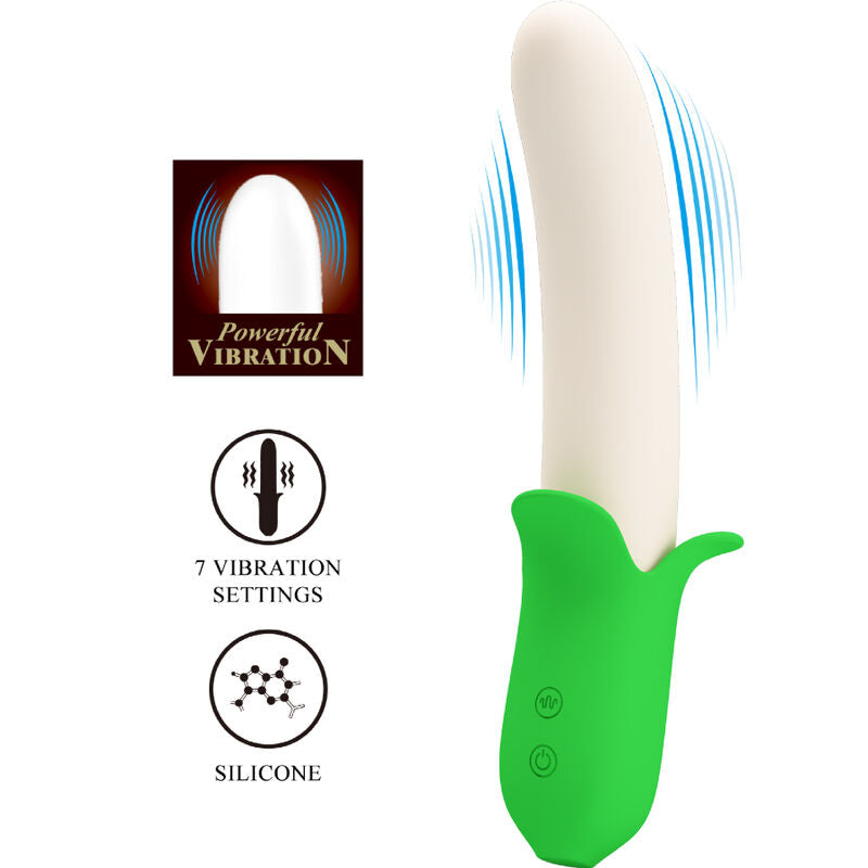 PRETTY LOVE - BANANA KNIGHT SUPER POWER 7 SILICONE VIBRATIONS - NOCTURNA DESIRES