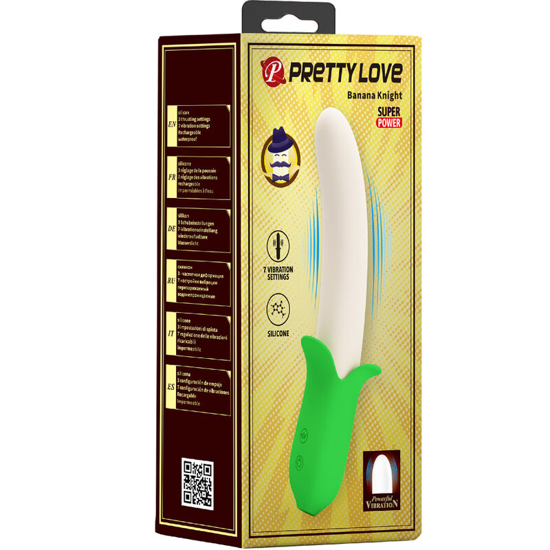 PRETTY LOVE - BANANA KNIGHT SUPER POWER 7 SILICONE VIBRATIONS - NOCTURNA DESIRES