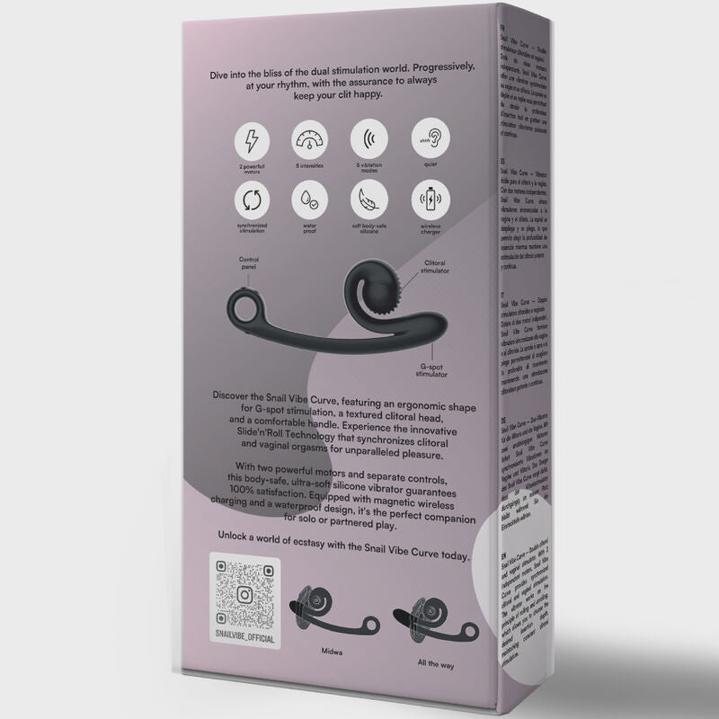 SNAIL VIBE - CURVE VIBRATOR BLACK - NOCTURNA DESIRES