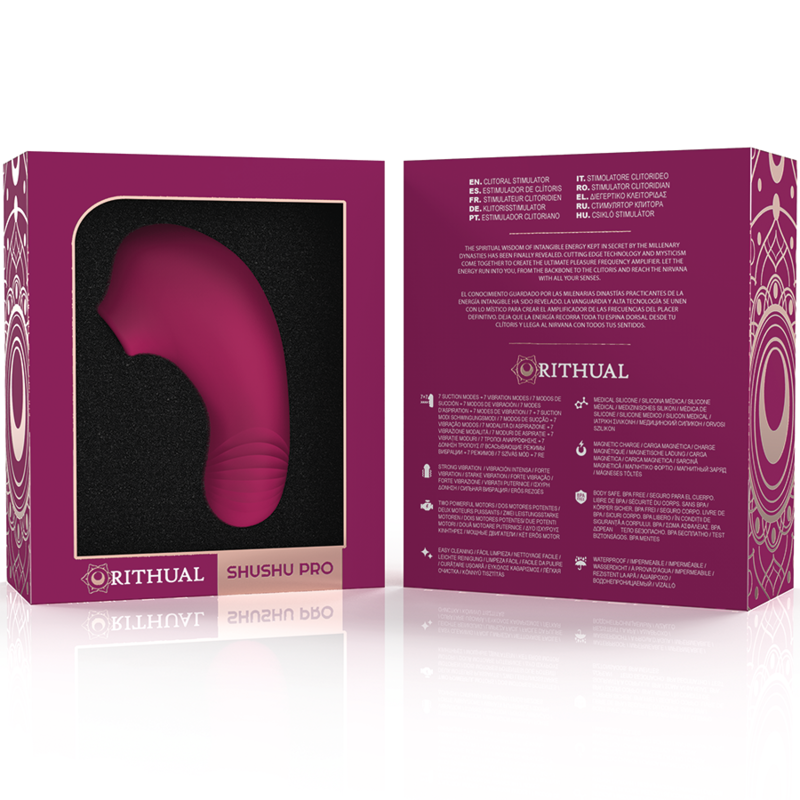 RITHUAL - SHUSHU PRO POCKET CLITORIS STIMULATOR 2 POWERFUL ORCHID MOTORS - NOCTURNA DESIRES