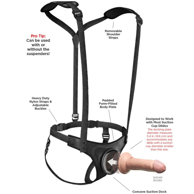 PIPEDREAMS - BODY DOCK STRAP-ON SUSPENDERS - NOCTURNA DESIRES