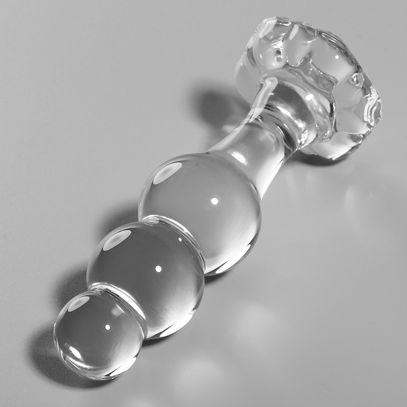 NEBULA SERIES BY IBIZA - MODEL 1 ANAL PLUG BOROSILICATE GLASS CLEAR 10.5 CM -O- 3 CM - NOCTURNA DESIRES