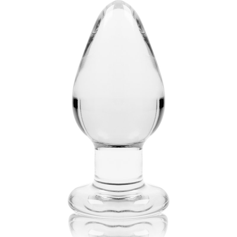 NEBULA SERIES BY IBIZA - MODEL 3 ANAL PLUG BOROSILICATE GLASS TRANSPARENT 11 CM -O- 5 CM - NOCTURNA DESIRES