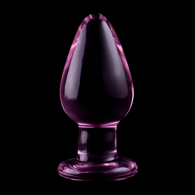 NEBULA SERIES BY IBIZA - MODEL 3 ANAL PLUG BOROSILICATE GLASS PINK 11 CM -O- 5 CM - NOCTURNA DESIRES
