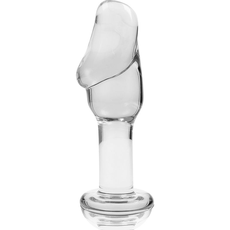 NEBULA SERIES BY IBIZA - MODEL 6 ANAL PLUG BOROSILICATE GLASS CLEAR 12.5 CM -O- 4 CM - NOCTURNA DESIRES