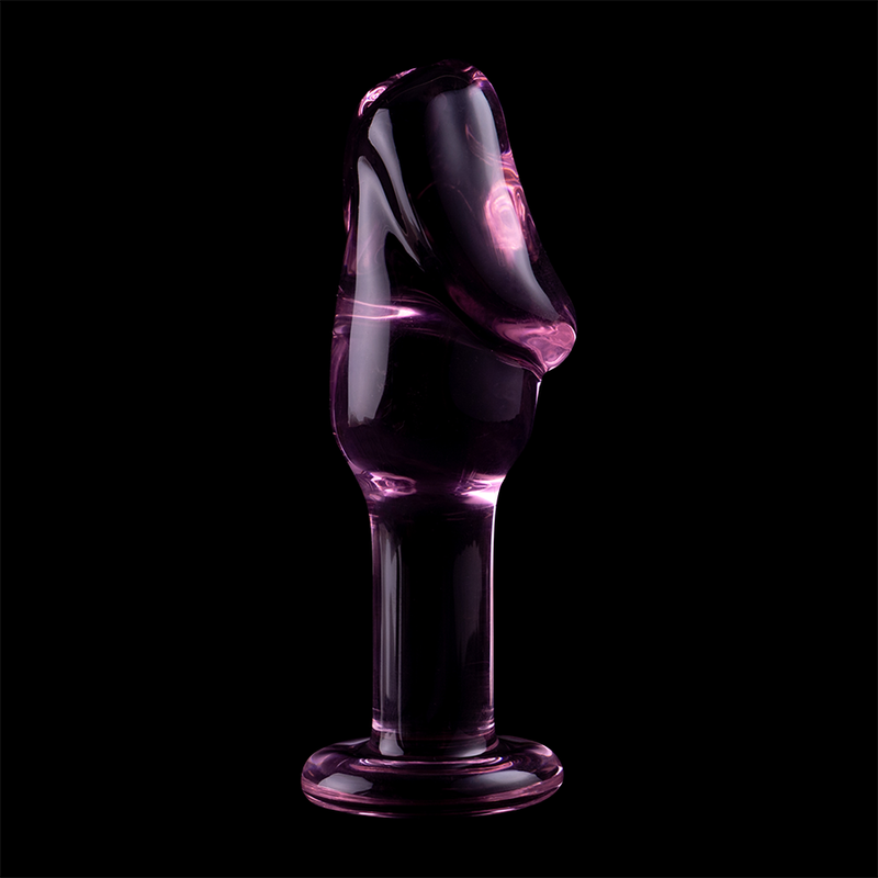 NEBULA SERIES BY IBIZA - MODEL 6 ANAL PLUG BOROSILICATE GLASS PINK 12.5 CM -O- 4 CM - NOCTURNA DESIRES