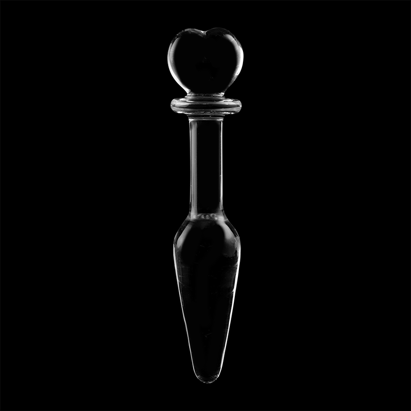 NEBULA SERIES BY IBIZA - MODEL 7 ANAL PLUG BOROSILICATE GLASS CLEAR 13.5 CM -O- 3 CM - NOCTURNA DESIRES