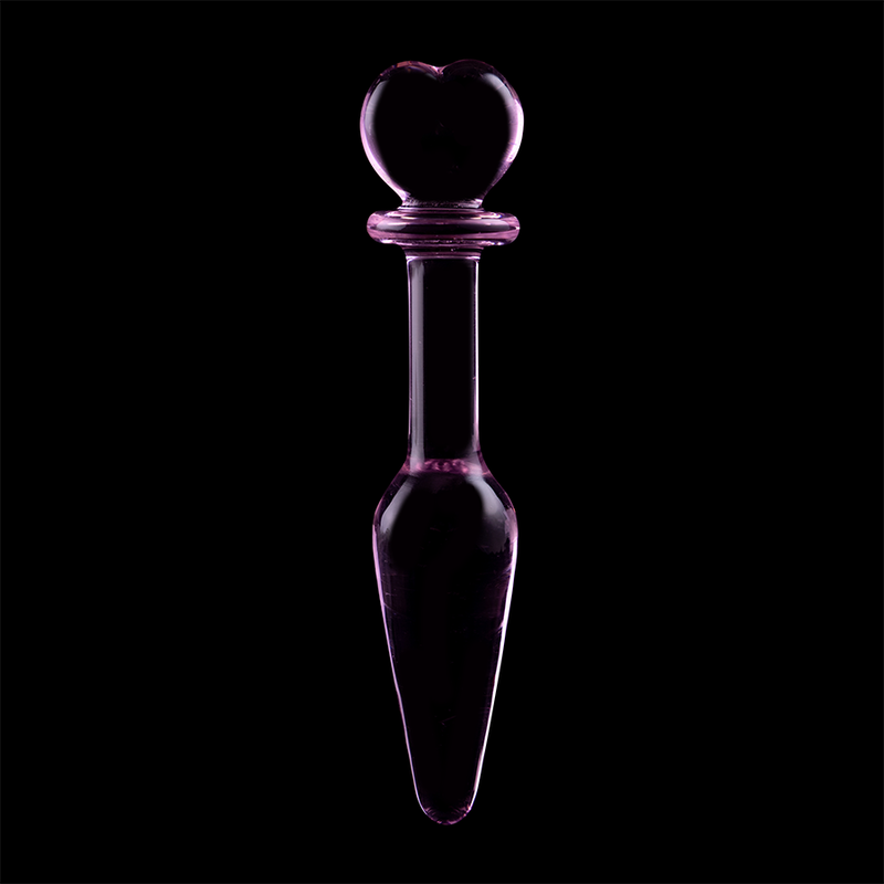 NEBULA SERIES BY IBIZA - MODEL 7 ANAL PLUG BOROSILICATE GLASS PINK 13.5 CM -O- 3 CM - NOCTURNA DESIRES