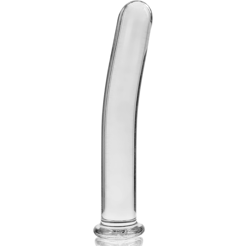 NEBULA SERIES BY IBIZA - MODEL 9 DILDO BOROSILICATE GLASS CLEAR 15.5 CM -O- 2.5 CM - NOCTURNA DESIRES