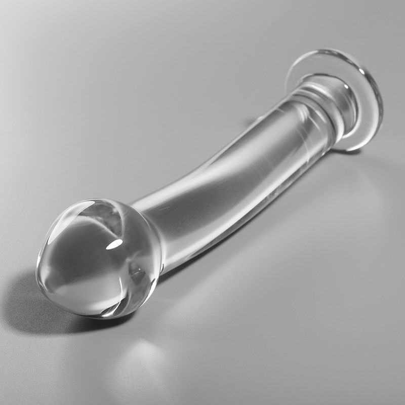 NEBULA SERIES BY IBIZA - MODEL 11 DILDO BOROSILICATE GLASS CLEAR 16 CM -O- 3 CM - NOCTURNA DESIRES