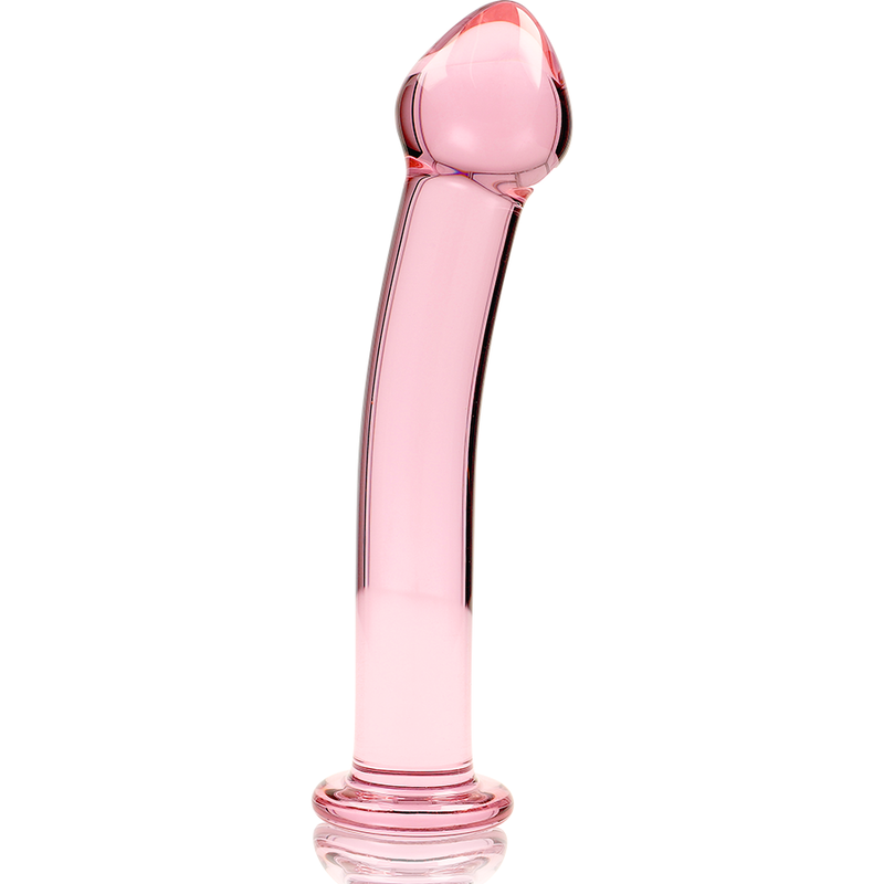 NEBULA SERIES BY IBIZA - MODEL 11 DILDO BOROSILICATE GLASS PINK 16 CM -O- 3 CM - NOCTURNA DESIRES