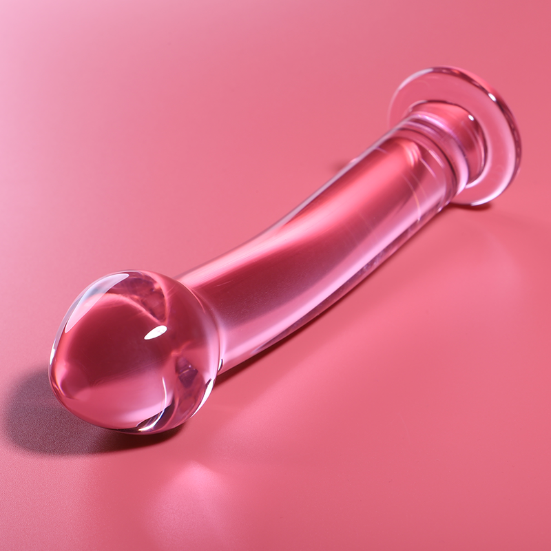 NEBULA SERIES BY IBIZA - MODEL 11 DILDO BOROSILICATE GLASS PINK 16 CM -O- 3 CM - NOCTURNA DESIRES