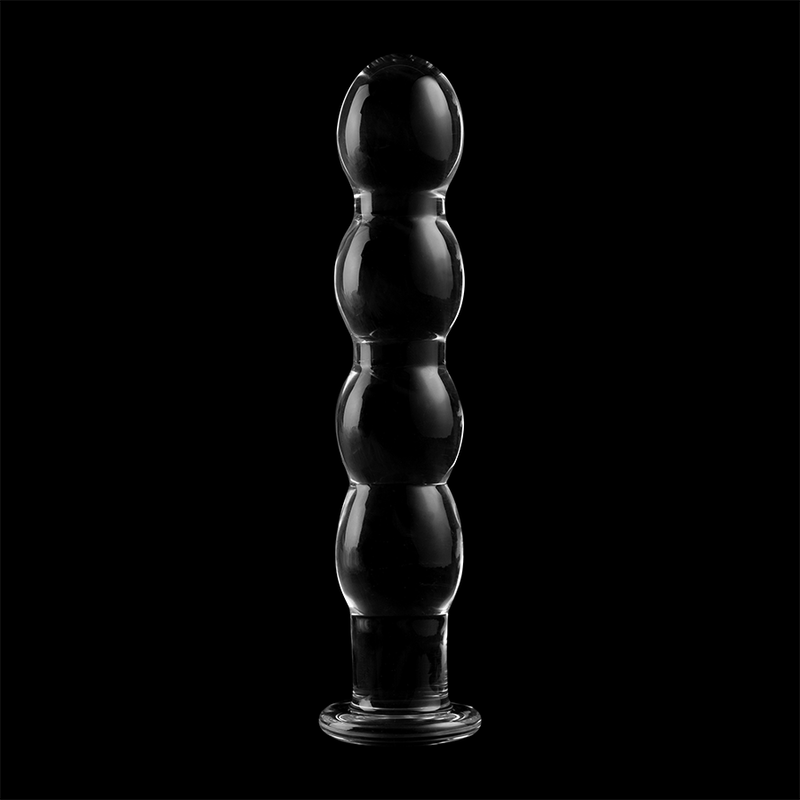 NEBULA SERIES BY IBIZA - MODEL 10 DILDO BOROSILICATE GLASS CLEAR 16.5 CM -O- 3.5 CM - NOCTURNA DESIRES