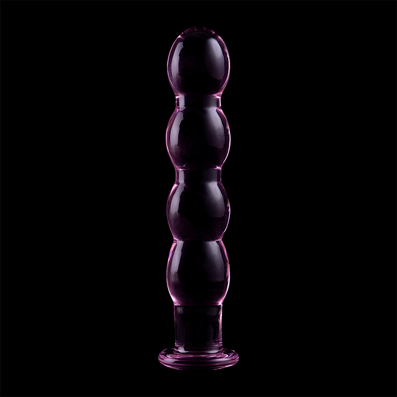 NEBULA SERIES BY IBIZA - MODEL 10 DILDO BOROSILICATE GLASS PINK 16.5 CM -O- 3.5 CM - NOCTURNA DESIRES