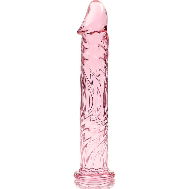 NEBULA SERIES BY IBIZA - MODEL 12 DILDO BOROSILICATE GLASS PINK 17 CM -O- 3.5 CM - NOCTURNA DESIRES