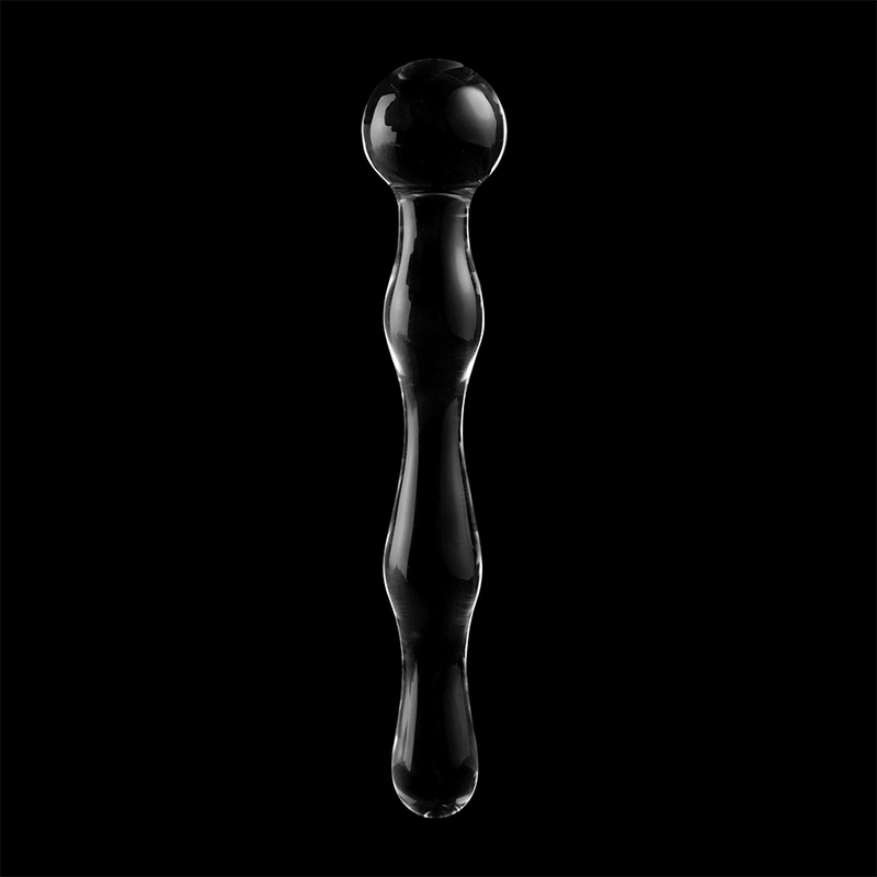NEBULA SERIES BY IBIZA - MODEL 13 DILDO BOROSILICATE GLASS CLEAR 18 CM -O- 3.5 CM - NOCTURNA DESIRES