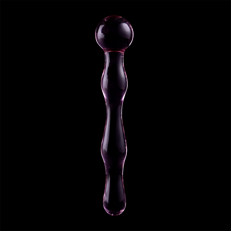 NEBULA SERIES BY IBIZA - MODEL 13 DILDO BOROSILICATE GLASS PINK 18 CM -O- 3.5 CM - NOCTURNA DESIRES