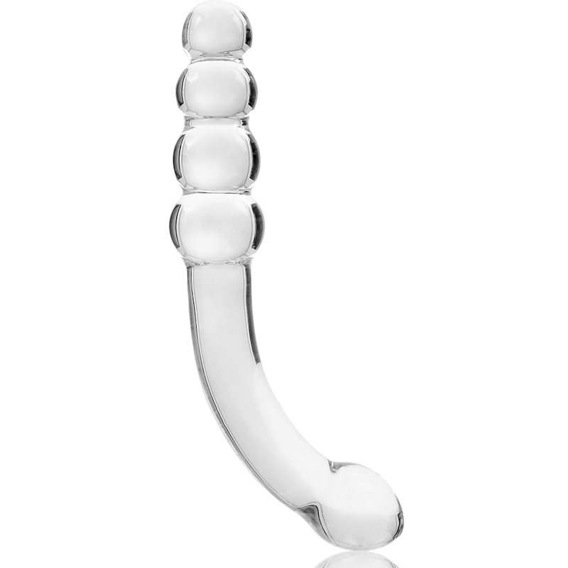 NEBULA SERIES BY IBIZA - MODEL 14 DILDO BOROSILICATE GLASS CLEAR 18.5 CM -O- 3 CM - NOCTURNA DESIRES