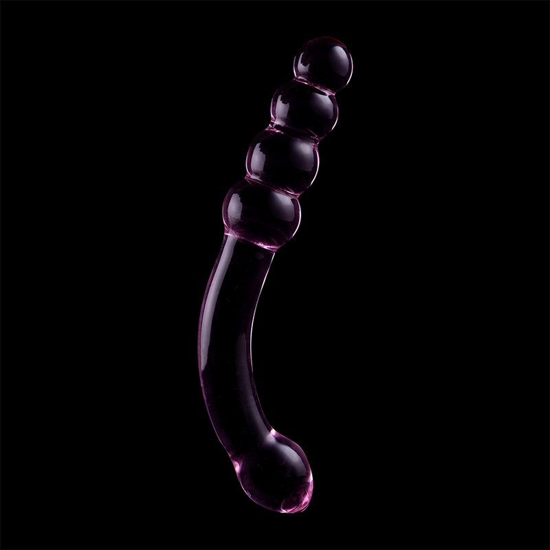 NEBULA SERIES BY IBIZA - MODEL 14 DILDO BOROSILICATE GLASS PINK 18.5 CM -O- 3 CM - NOCTURNA DESIRES