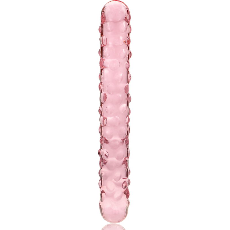 NEBULA SERIES BY IBIZA - MODEL 15 DILDO BOROSILICATE GLASS PINK 18.5 CM -O- 3 CM - NOCTURNA DESIRES