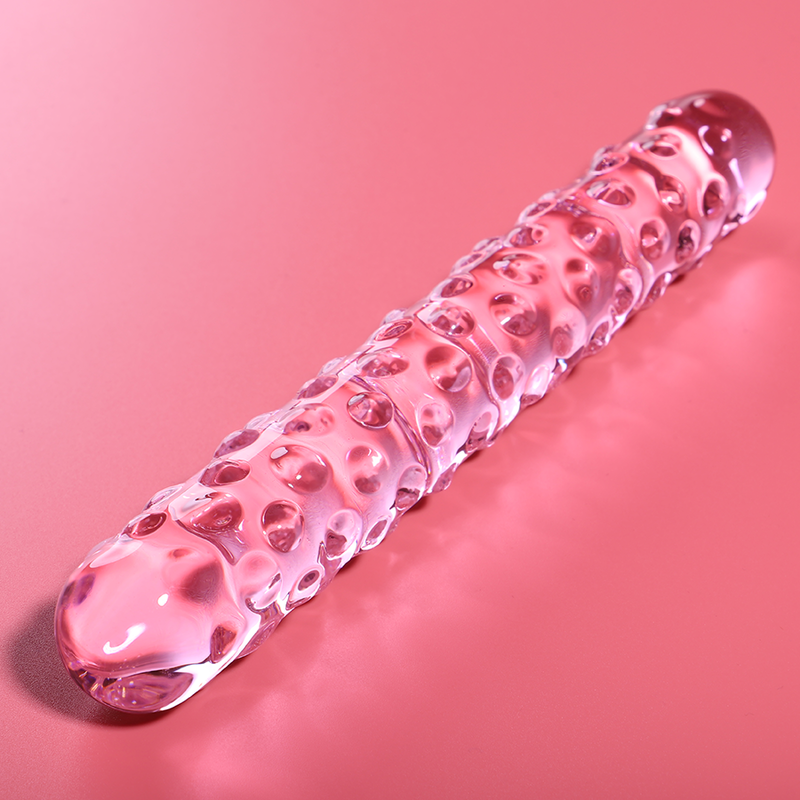 NEBULA SERIES BY IBIZA - MODEL 15 DILDO BOROSILICATE GLASS PINK 18.5 CM -O- 3 CM - NOCTURNA DESIRES