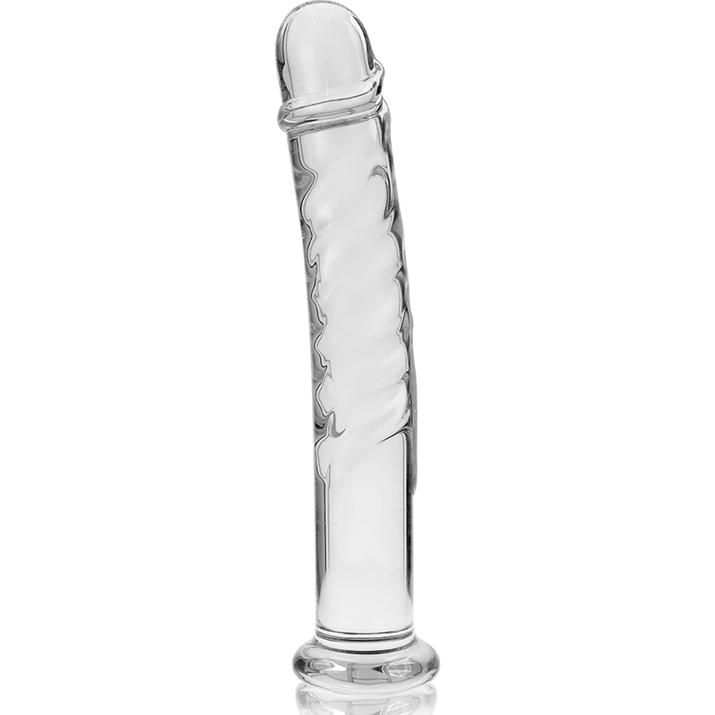 NEBULA SERIES BY IBIZA - MODEL 16 DILDO BOROSILICATE GLASS CLEAR 18.5 CM -O- 3 CM - NOCTURNA DESIRES